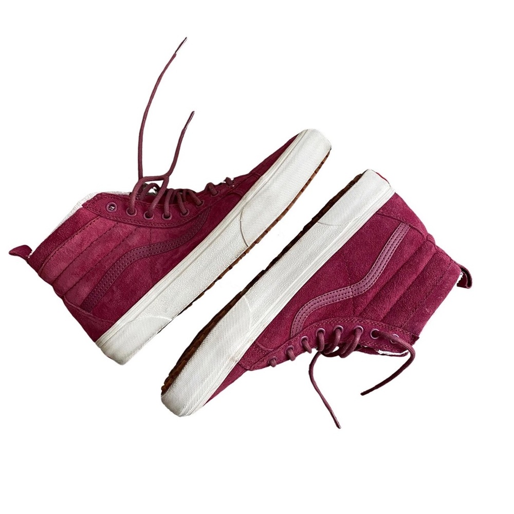 Vans Scotchguard Suede & Fleece Maroon Hi-Tops